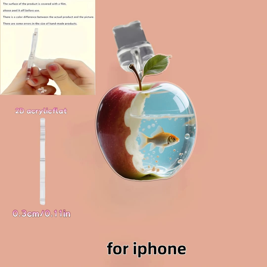 سدادة غبار للهاتف المحمول إكسسوارات الهاتف زينة لطيفة للهاتف على شكل أسماك بحرية ونباتات مائية موصل أندرويد لهواتف آيفون/Type-C
