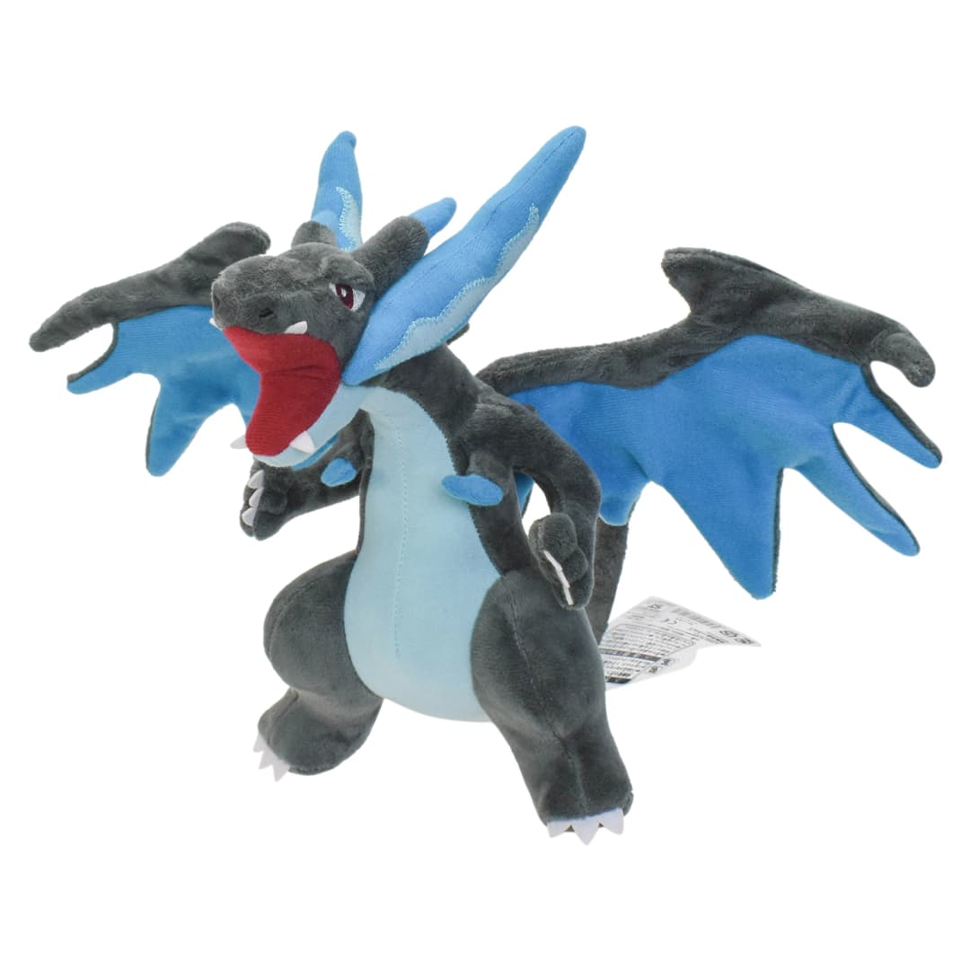 Mega Charizard X Plush Toys Mega Charizard Plushies Evolution Dolls Soft Charizard  Stuffed Animals Toys Gifts for Children 22CM - 3