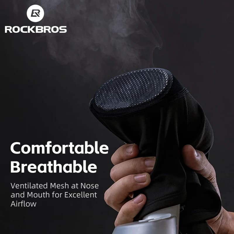 قناع وجه كامل دافئ للدراجات من ROCKBROS، قناع شتوي مقاوم للرياح من الصوف، قبعة رأس للدراجات، قناع تزلج ودراجات نارية - 5