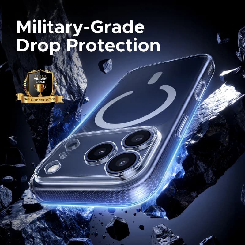 جرين غطاء مغناطيسي لهاتف آيفون 17 برو، غطاء مقاوم للصدمات لهواتف آيفون 17 و16 و15 و14 برو وآير 17 برو ماكس، متوافق مع ماج سيف وماك سيف - 4