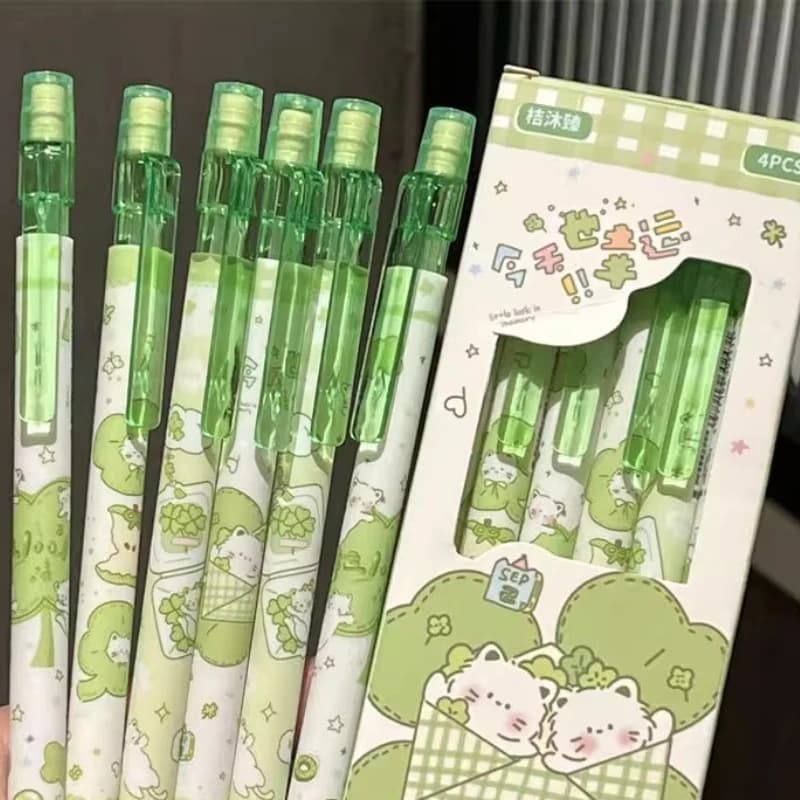 4Pcs 0.5mm Mechanical Pencils with Eraser Smooth Writing Erasable Press Automatic Pencil School Office Supply Student Stationery - 3