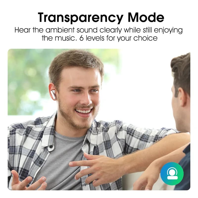 QCY HT05 Melobuds ANC Wireless Earbuds 40dB Multi-Mode ANC 6 Mics AI-Enhanced Calls Bluetooth 5.2 Earphones Transparency 30H - 6