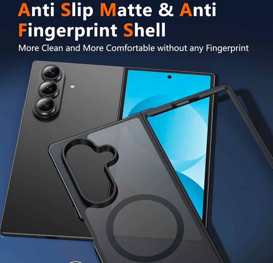 يويوكسيو - حافظة مغناطيسية شفافة رفيعة مع شحن لاسلكي لهاتف سامسونج جالاكسي Z Fold 7 - 4