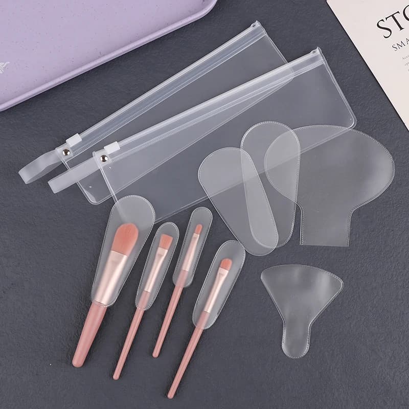 غطاء قلم لفرش المكياج، حامي شبكة مرنة، فرشاة تجميل