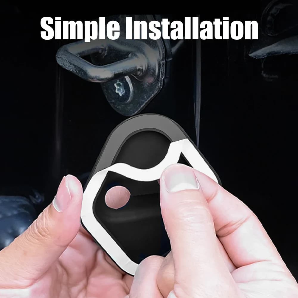 غطاء قفل باب سيارة من السيليكون مع ممتص صدمات لسيارات فولفو XC90 V90 V60 XC60 V40 EC40 EX40 S80 S60 S90 C40 XC40 V70 - 4