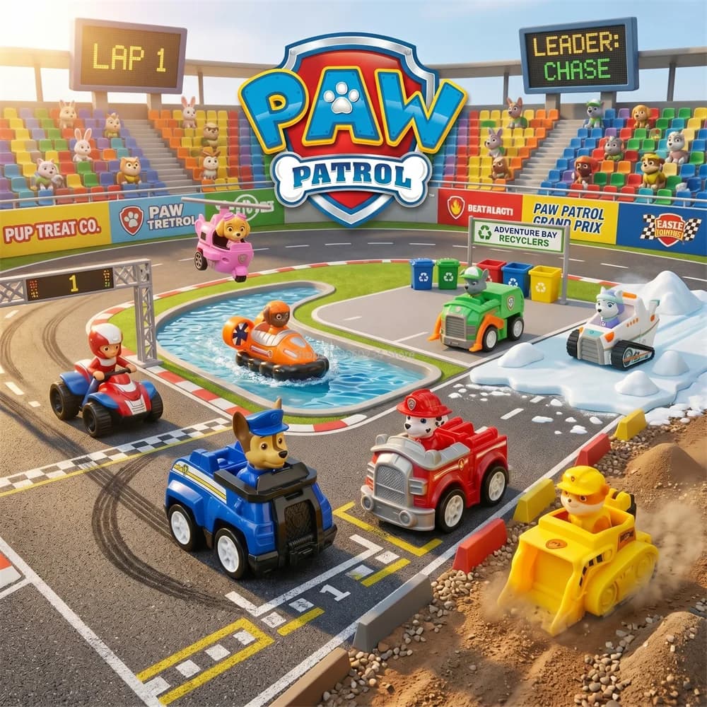 Paw Patrol Pull Back Cars Cartoon Vehicle Chase Skye Marshall Rubble Playset Action Figure Collection Model Toys Birthday Gift - 4