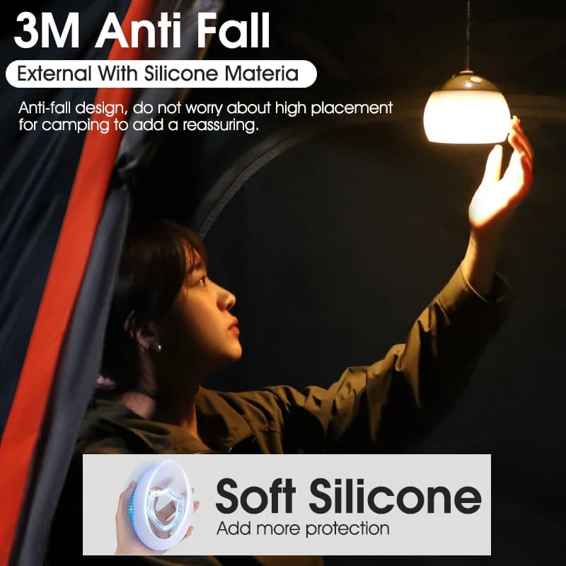 WEST BIKING Camping Tent Hanging Light Portable Camping Lanterns USB Rechargeable Led Light Camp Lamp for Outdoor Emergency - 3