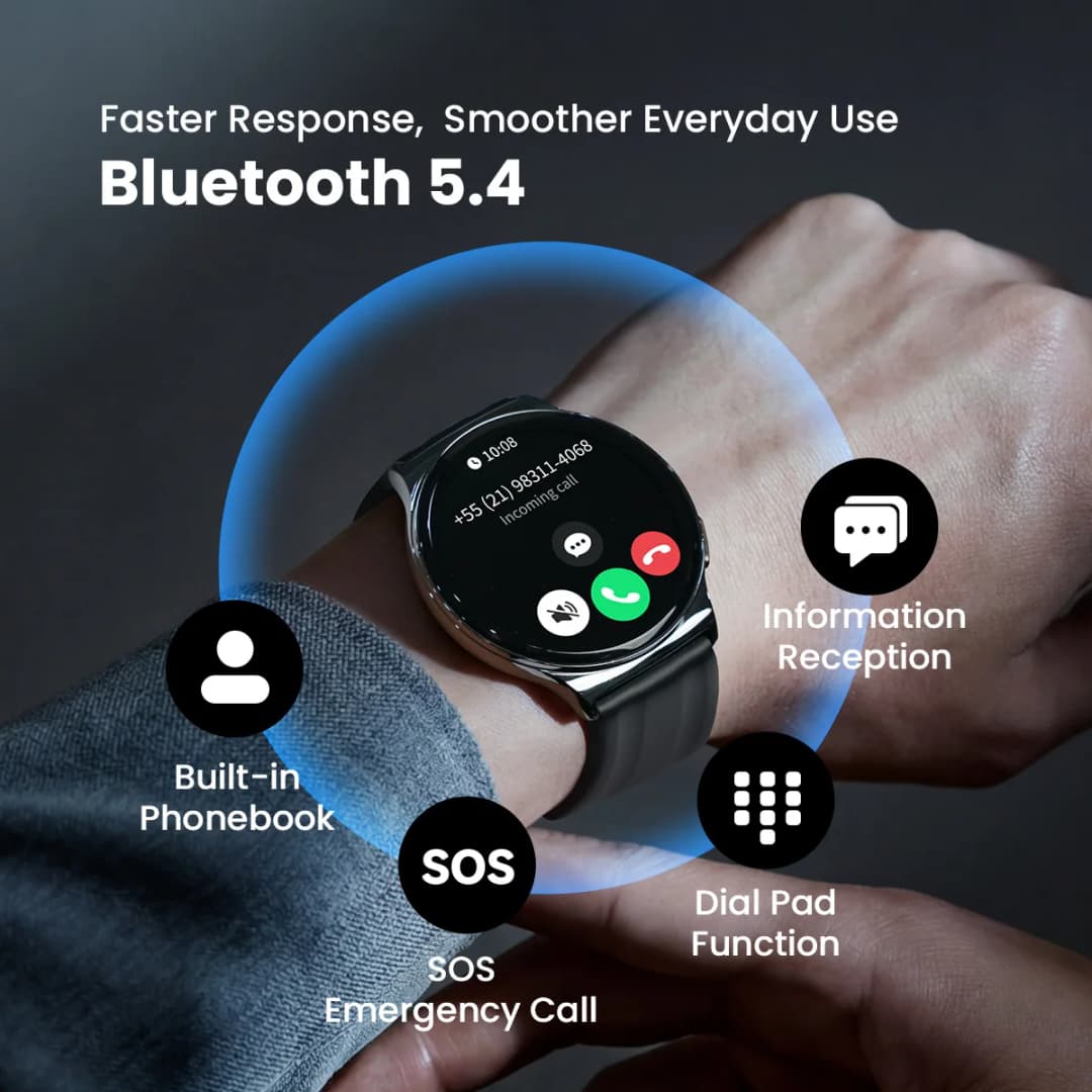 HAYLOU Solar Lite 2 Smartwatch 1.43'' AMOLED Display 24h Health Monitoring 150+ Sports Modes Voice Calling Smart Watch 1ATM - 4