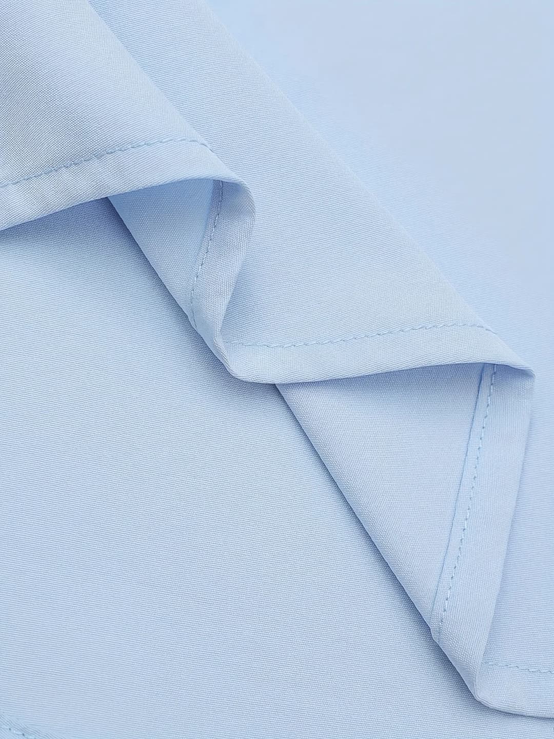 قميص نسائي فضفاض بأكمام طويلة وأكتاف منسدلة، لون موحد، مناسب للخريف - 5