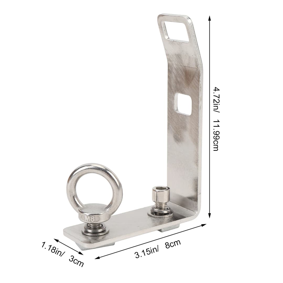 4 قطع حامل سقف السيارة بديل فتحة على شكل حرف T لقضيب شاحنة متقاطع من الفولاذ المقاوم للصدأ 304 لسلم الحطب والتزلج والكياك - 6