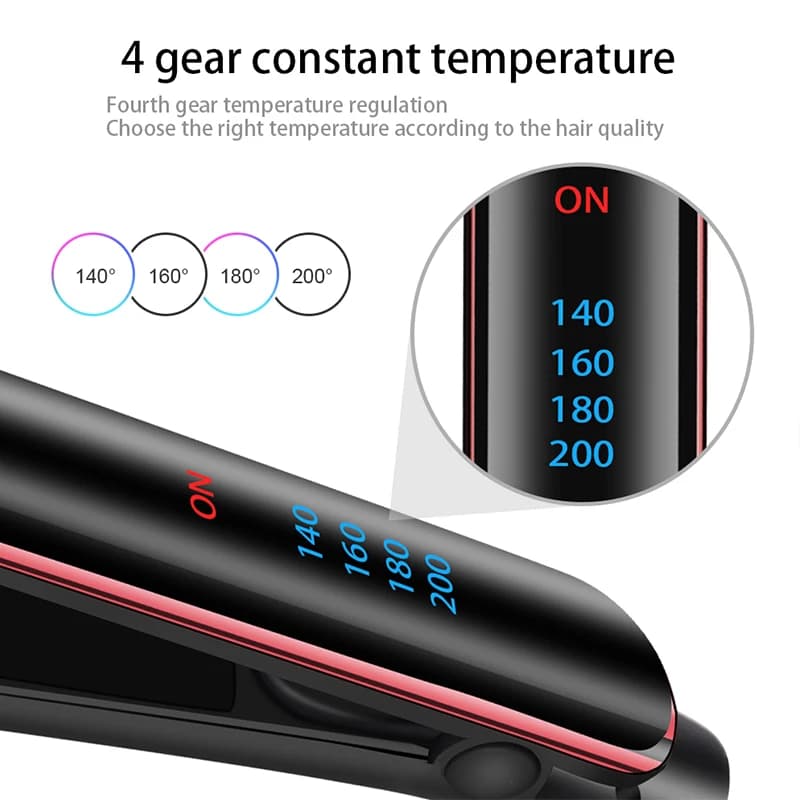 Professional Hair Straightener Curler Electric Splint Flat Iron Negative Ion Straight Curling Iron Plates Corrugation Hair Care - 4