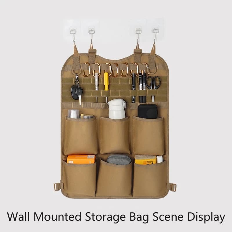 High Quality Multifunction 55*37CM 600D 6PCS In 1 Car Back Seat Tactical Hanging Storage Organizer - 3