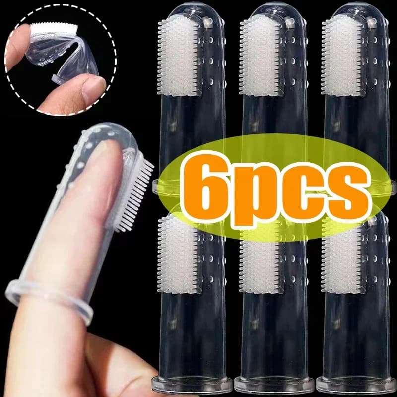 فرشاة أسنان للحيوانات الأليفة من السيليكون الناعم فرشاة كلب رائحة فم كريهة أداة العناية بالأسنان من الجير تنظيف قطط فرك إمدادات حيوانات أليفة