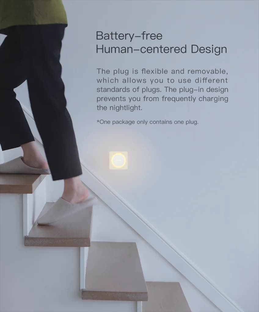 Yeelight Smart Night Light Intelligent Recognition Energy Saving Lighting Low Power Consumption Light Sensor EU  plug - 6