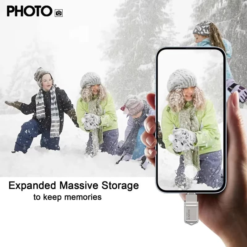 سوني ميتال ميني بن درايف يو اس بي تايب-سي او تي جي 2 تيرا بايت/1 تيرا بايت/512 جيجا بايت/256 جيجا بايت نقل فائق السرعة ذاكرة بحجم الجيب للهاتف - 6