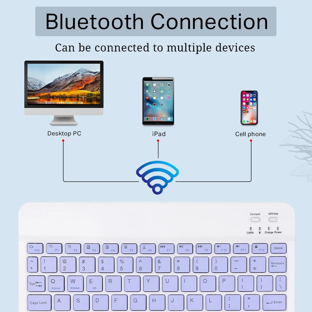 Mini Wireless Keyboard Bluetooth Keyboard For ipad Phone Tablet Portable Bluetooth Keyboard and Mouse For Samsung Xiaomi Android - 2