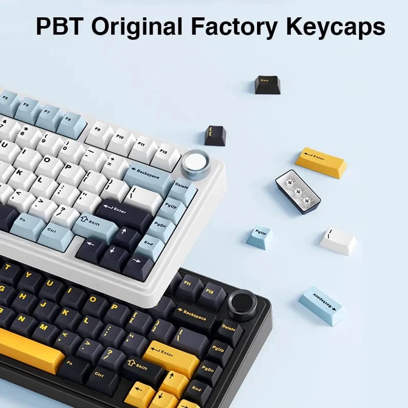 لوحة مفاتيح ميكانيكية AULA F75 سلكية/2.4G لاسلكية/بلوتوث RGB PBT 75% تخطيط OEM حشية مخصصة لألعاب الكمبيوتر - 6
