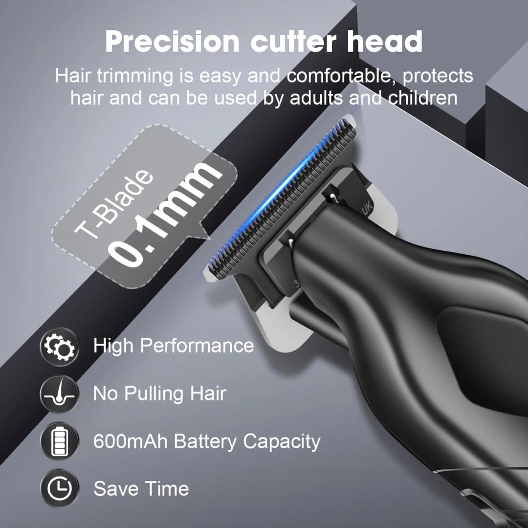 hiena 212 Professional Hair Cutter Mans Hair Clipper Set Metal Electric Cordless Hair Trimmer for Barber LCD Display Hair cutt - 3