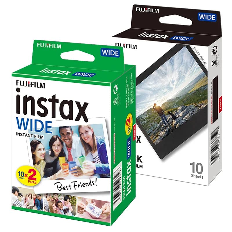 New 10/20/40 Sheets Fujifilm Instax Wide Film Instant White Edge For Fuji Wide Camera 100 200 210 300 500AF Lomography Wide Link