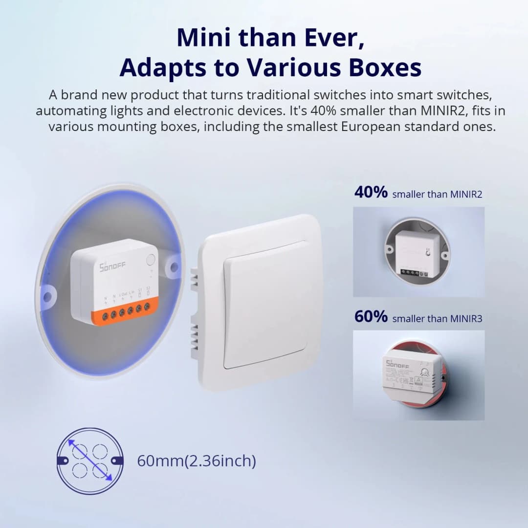 Sonoff Mini R4 Extreme Sonoff Minir4 Mini Sonoff R4 Wifi Smart Switch Two-Way Control Smart Home Works with Alexa Google Home - 2