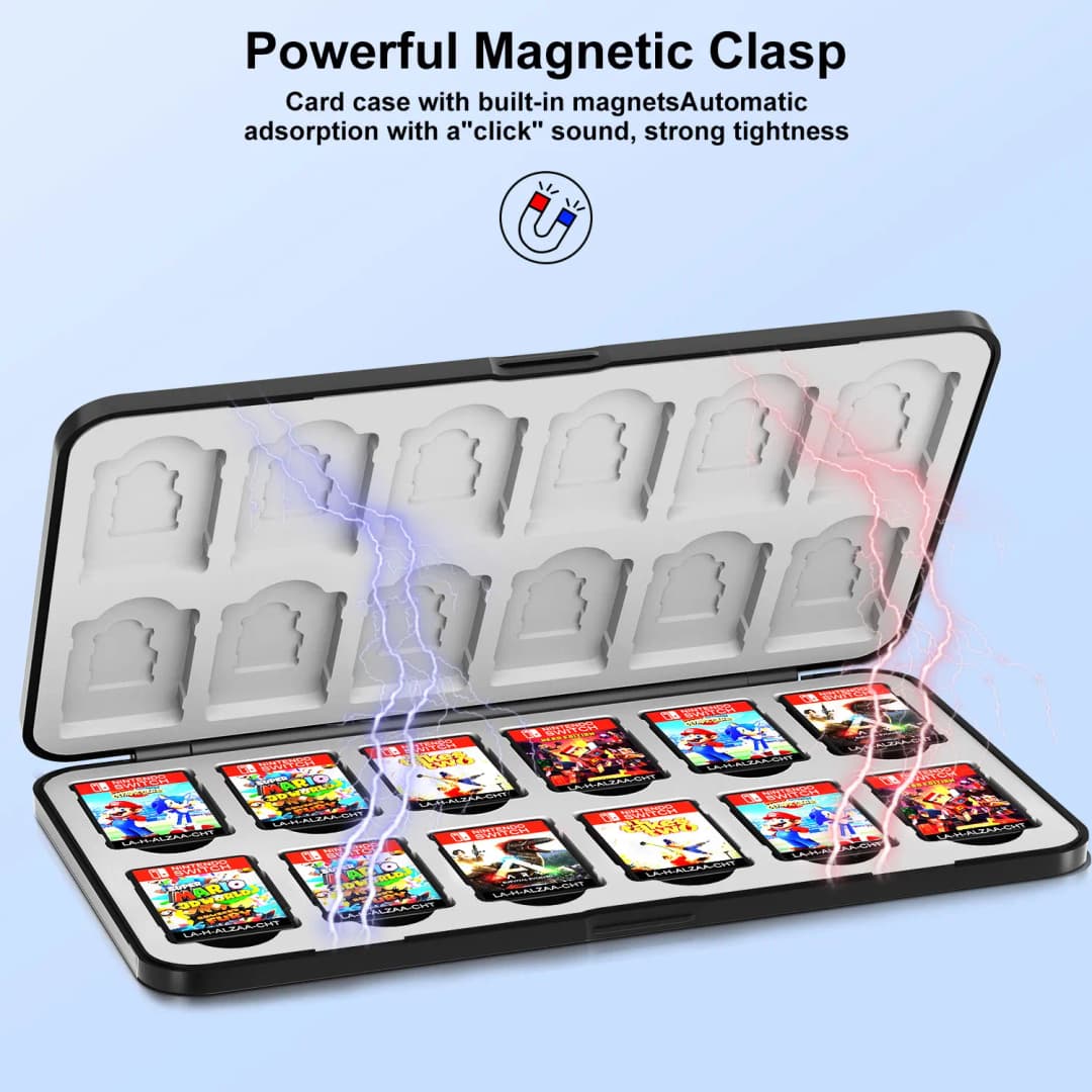 24 في 1 حافظة واقية لبطاقة التبديل لنينتندو سويتش/سويتش OLED/سويتش لايت بطاقة الألعاب تخزين صندوق بطاقات الألعاب الواقية - 3