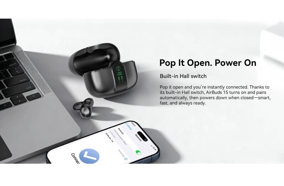 Blackview Airbuds 15 Headset In-Ear Wireless Touch Screen Headphones Sports Air Conduction Bass Earphones Bluetooth headsets - 4
