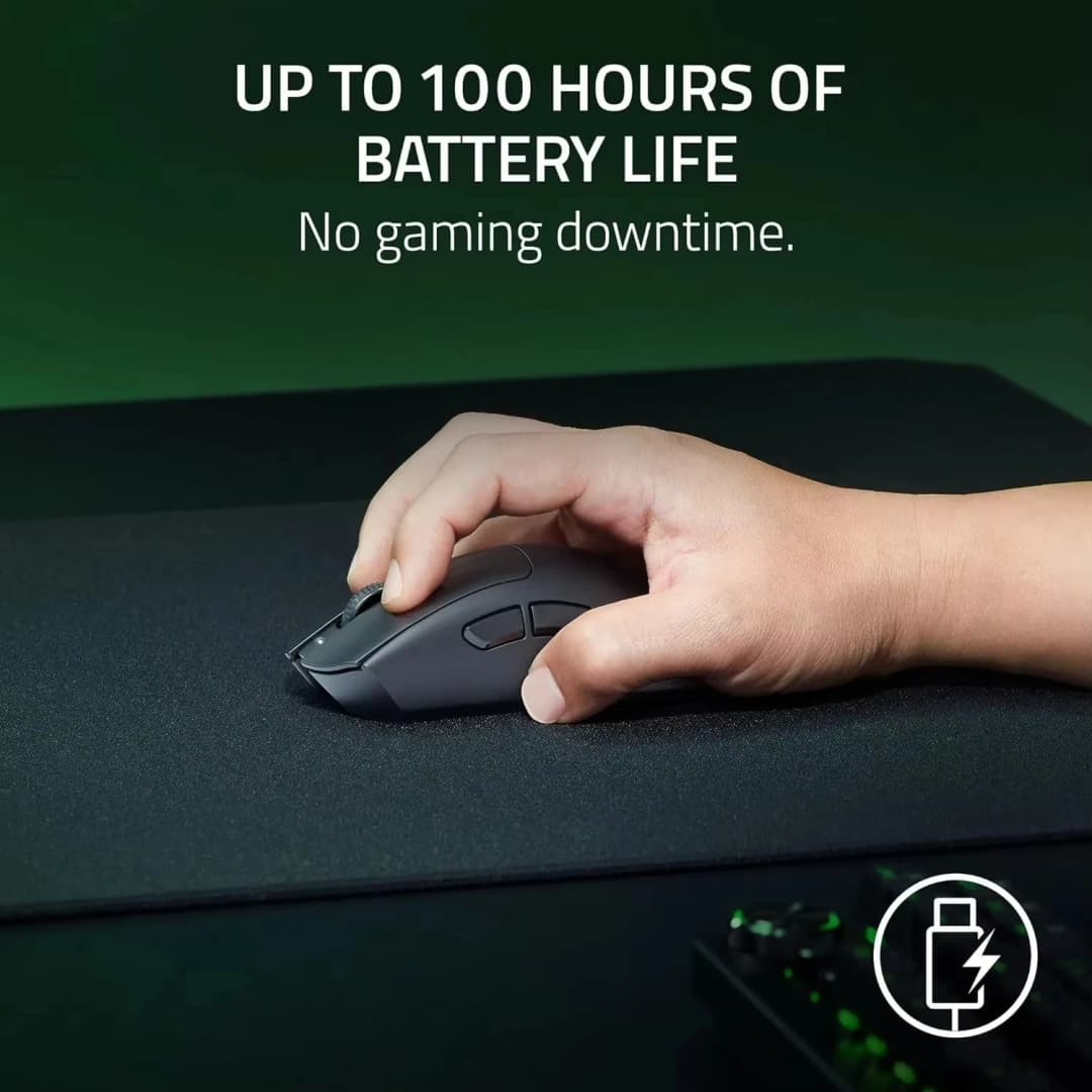 ماوس الألعاب اللاسلكي Razer DeathAdder V3 HyperSpeed الأصلي الجديد 55 جرام فائق الخفة للكمبيوتر المحمول - 5