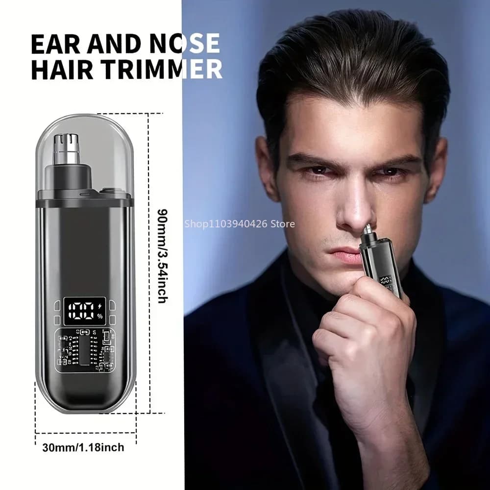 Electric Nose & Ear Trimmers for Men USB Rechargeable  Portable Mini Compact Design with Fast Charge Electric Grooming Kit - 4