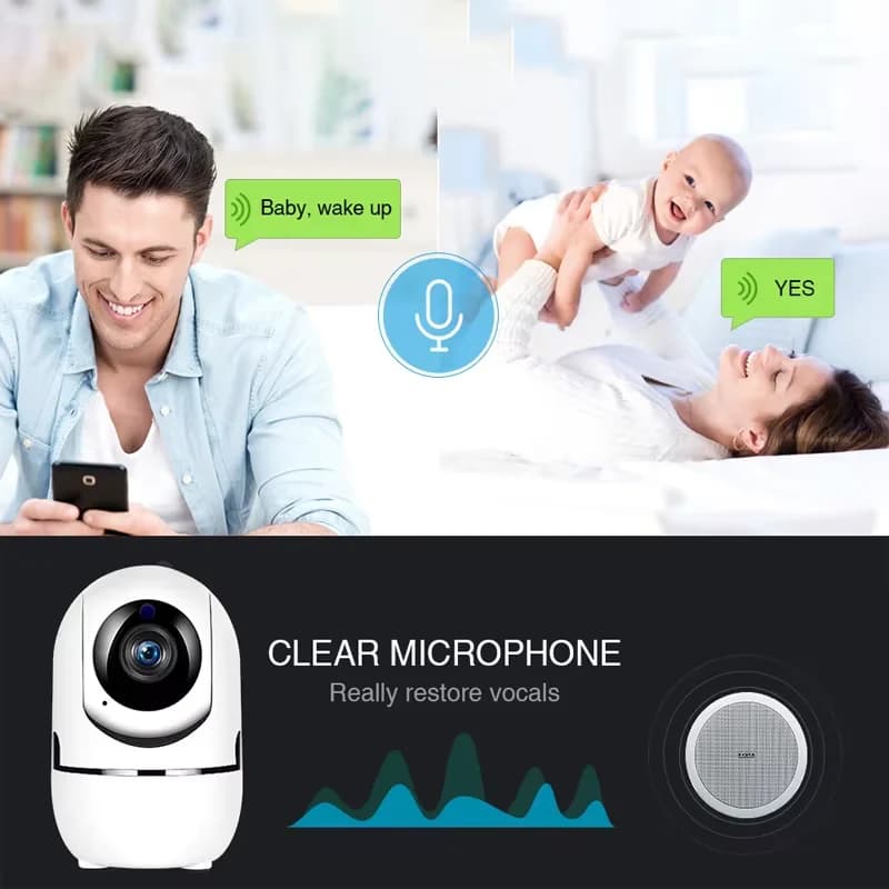 كاميرا Wifi IP للمنزل الذكي، تتبع تلقائي بدقة 1620P، رؤية ليلية كاملة، شبكة لاسلكية، كاميرا أمان للرضع بتقنية CCTV - 4