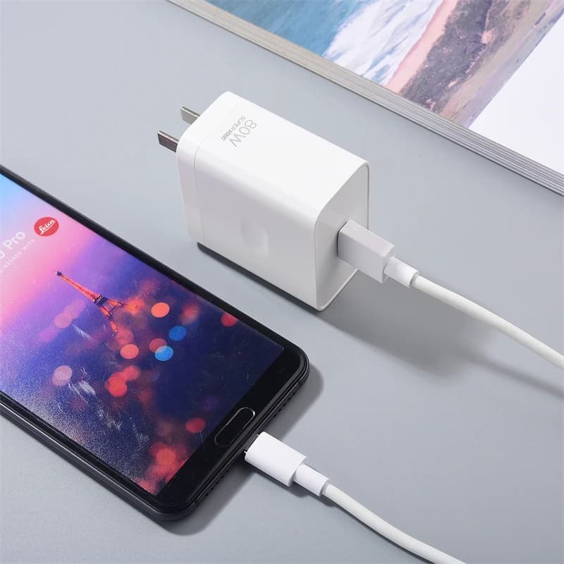 80W Realme SuperVooc Charger EU/US Fast Charging Adapter Type C Cable For Real Me 15 14 13 P4 P3 P2 Narzo80 Pro Neo 7 6 Se OPPO - 6