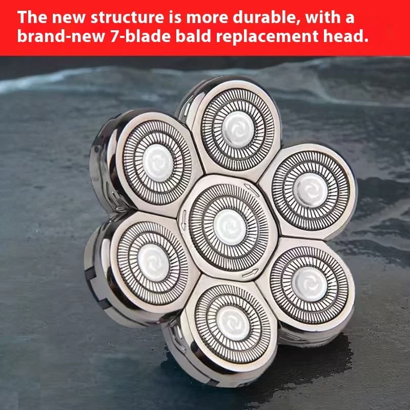 رؤوس حلاقة استبدال للرجال 7 شفرات رأس عائم قابلة للغسل ماكينة حلاقة كهربائية 7D مجموعة قاصة شفرات قاطعة