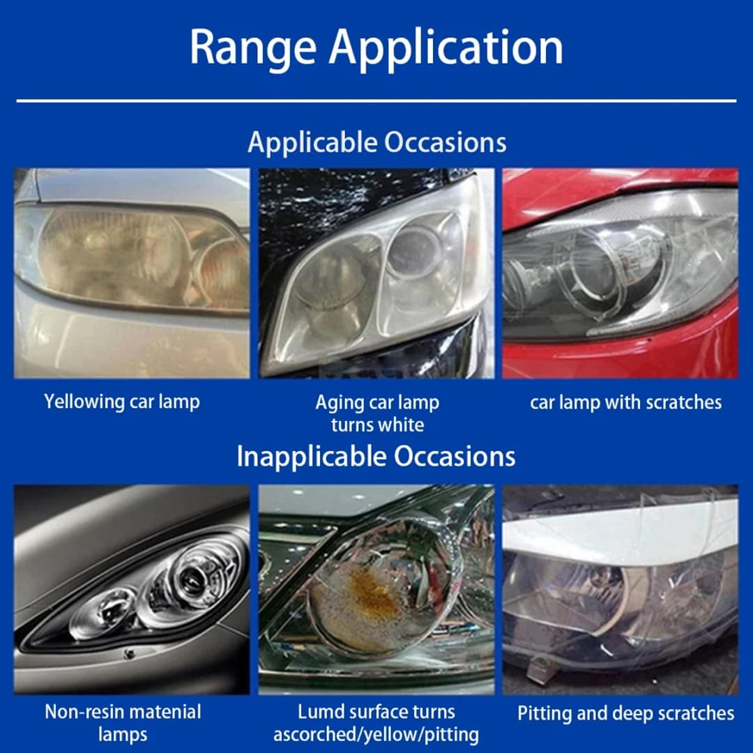 Headlight Restoration Polishing Headlamp Scratch Remover Repair Cleaning Paste Remove Oxidation Headlight Polish Liquid LHB-16 - 5