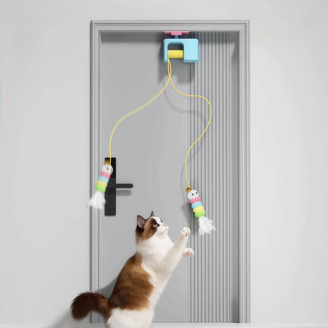 Electric Smart Interactive Cat Teasing Stick Toy Automatic Funny Hanging Door Flying Bird Cat Toy Pet Stress Relief Toys For Cat