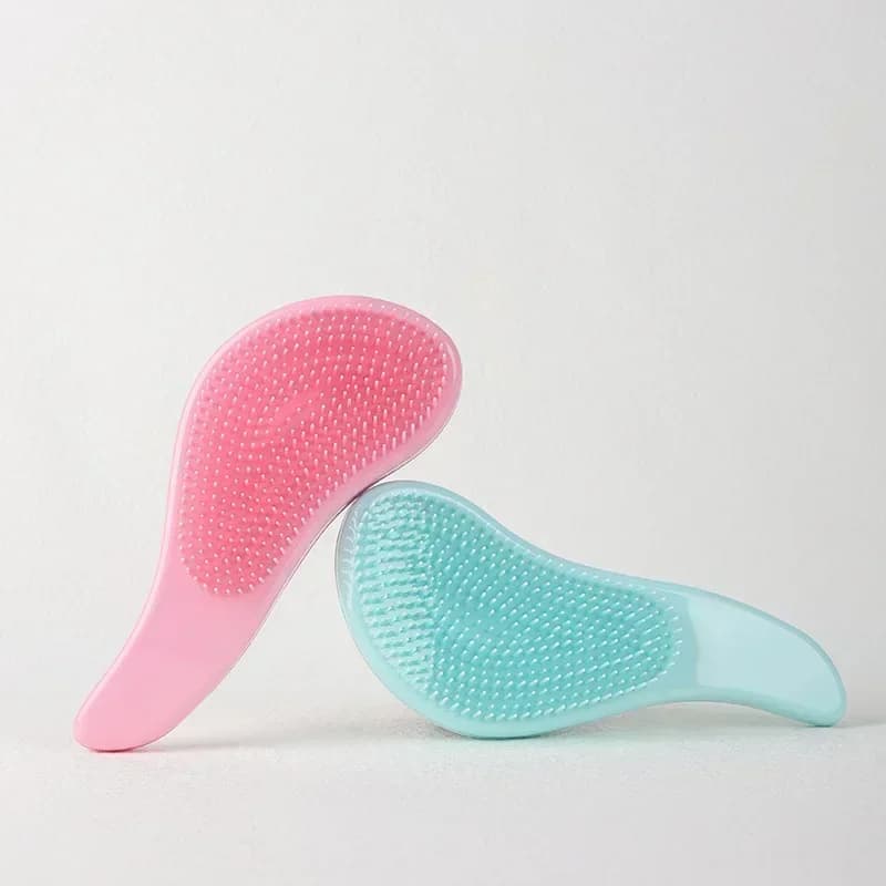 فرشاة شعر ناعمة بلاستيكية، مشط تدليك صغير، فرشاة فك تشابك الشعر، أداة تصفيف شعر احترافية لصالونات الحلاقة - 4