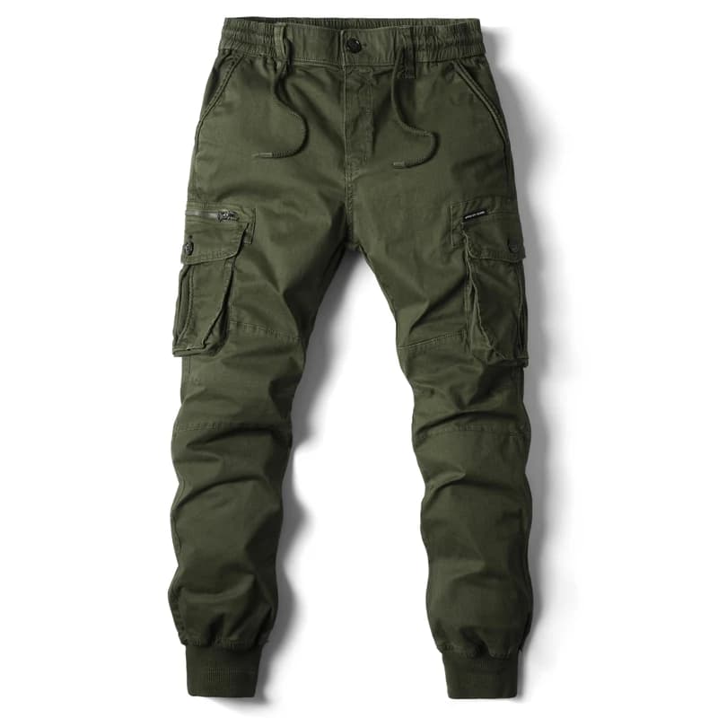 New Cotton Men Cargo Pants Khaki Casual Men Tactical Joggers Cargo Multi-Pocket Fashion Black Army Light gray Trousers Work Wear - 3