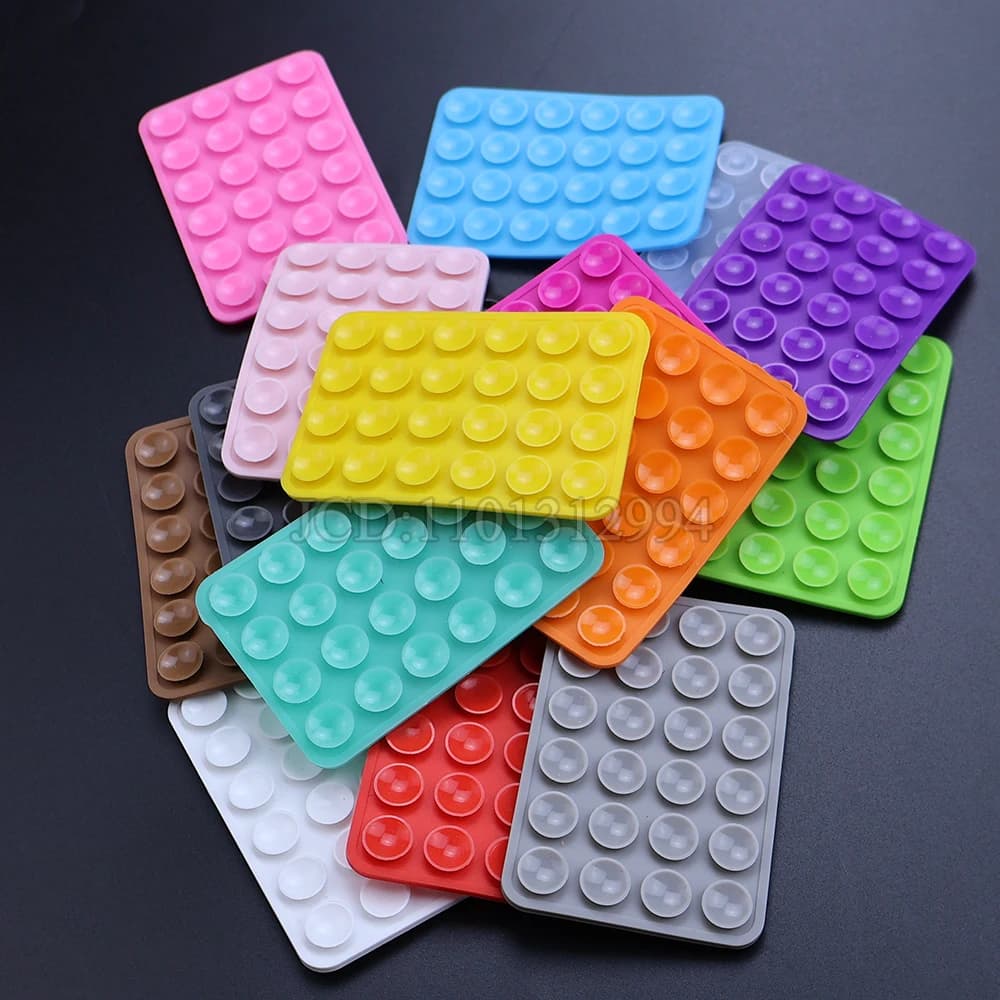 سيليكون الهاتف المحمول تحديد شفط كأس مزدوج الوجهين لوحة ثابتة سيارة شنت قوس جراب هاتف العالمي مكافحة زلة شفط كأس - 5