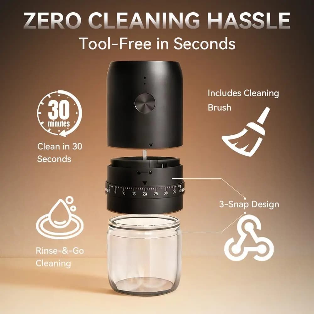 Portable Coffee Grinder Electric USB Rechargeable Home Outdoor Blenders Profession Adjustable Coffee Beans Grinding for Kitchen - 4