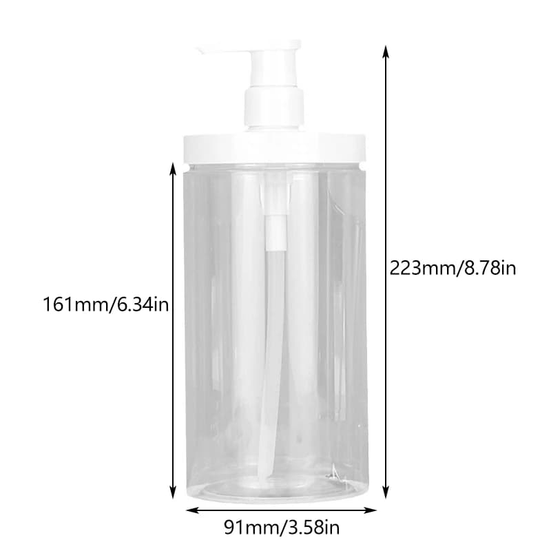 PET Lotion Pump Bottle Large Capacity Empty Shampoo Sub-bottling Plastic Pump Head Shower Cosmetic Container Travel Accessories - 5