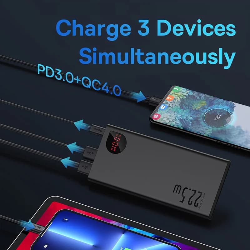 Baseus Power Bank 10000mAh with 22.5W PD Fast Charging Powerbank Portable Battery Charger For iPhone 16 15 14 13 Pro Max Xiaomi - 6