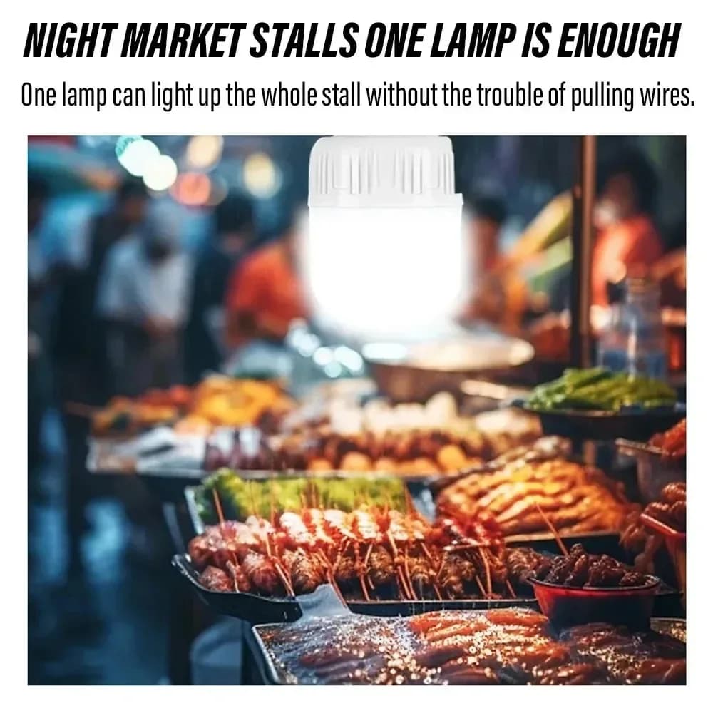 Outdoor USB Rechargeable LED Lamp Bulbs High Brightness Emergency Light Hook Up Camping Fishing Portable Lantern Night Lights - 5