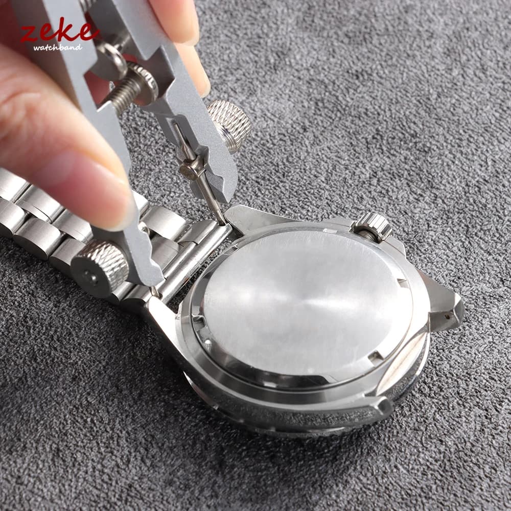 مجموعة أدوات إزالة وتركيب أساور الساعات، تشمل كماشة وملقط، إكسسوارات فضية - 2