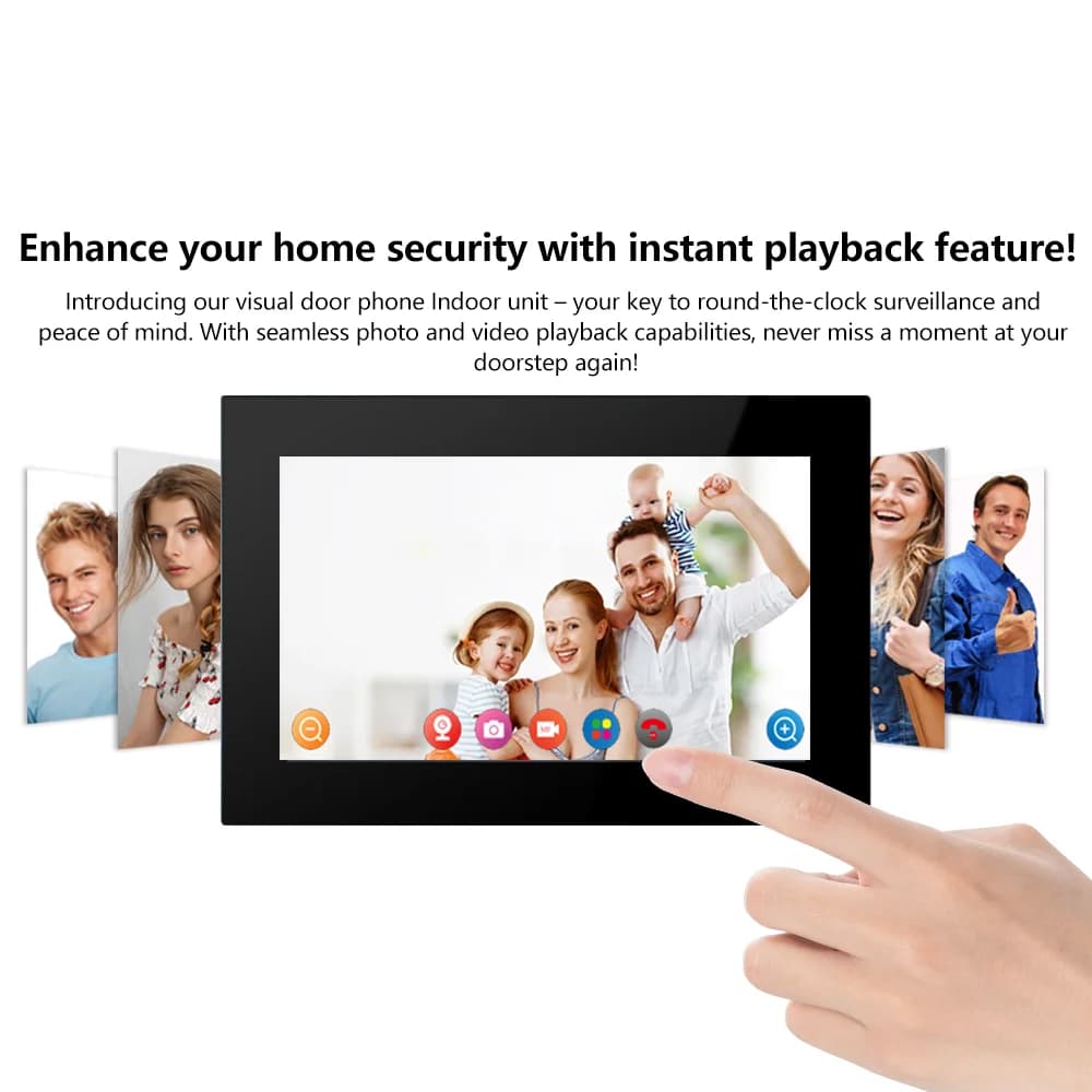 4 Wire Digital Video Intercom System 7 Inch Wireless WIFI Monitor 1080P Doorphone Camera Video Doorbell Card work with tuya app - 3