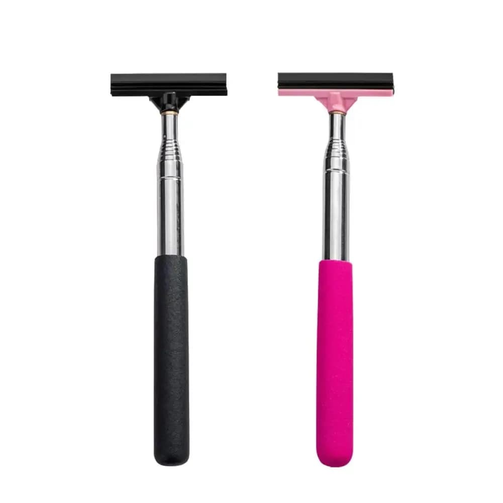 Car Telescopic Rearview Mirror Squeegee Portable Rainy Side Wiper Car Tool Glass Cleaning Handheld Mirror Window - 4