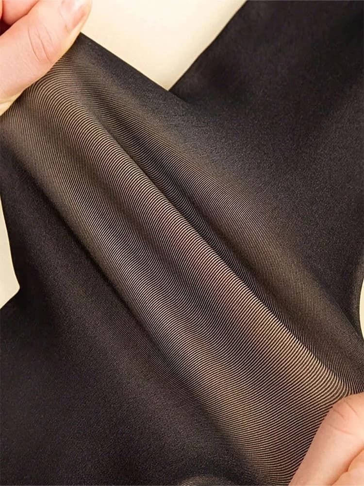 2 Packs Women Fleece Lined Leggings Outfit Fake Translucent Black Tights Seamless Pantyhose Butterfly Leopard Jacquard Design - 4