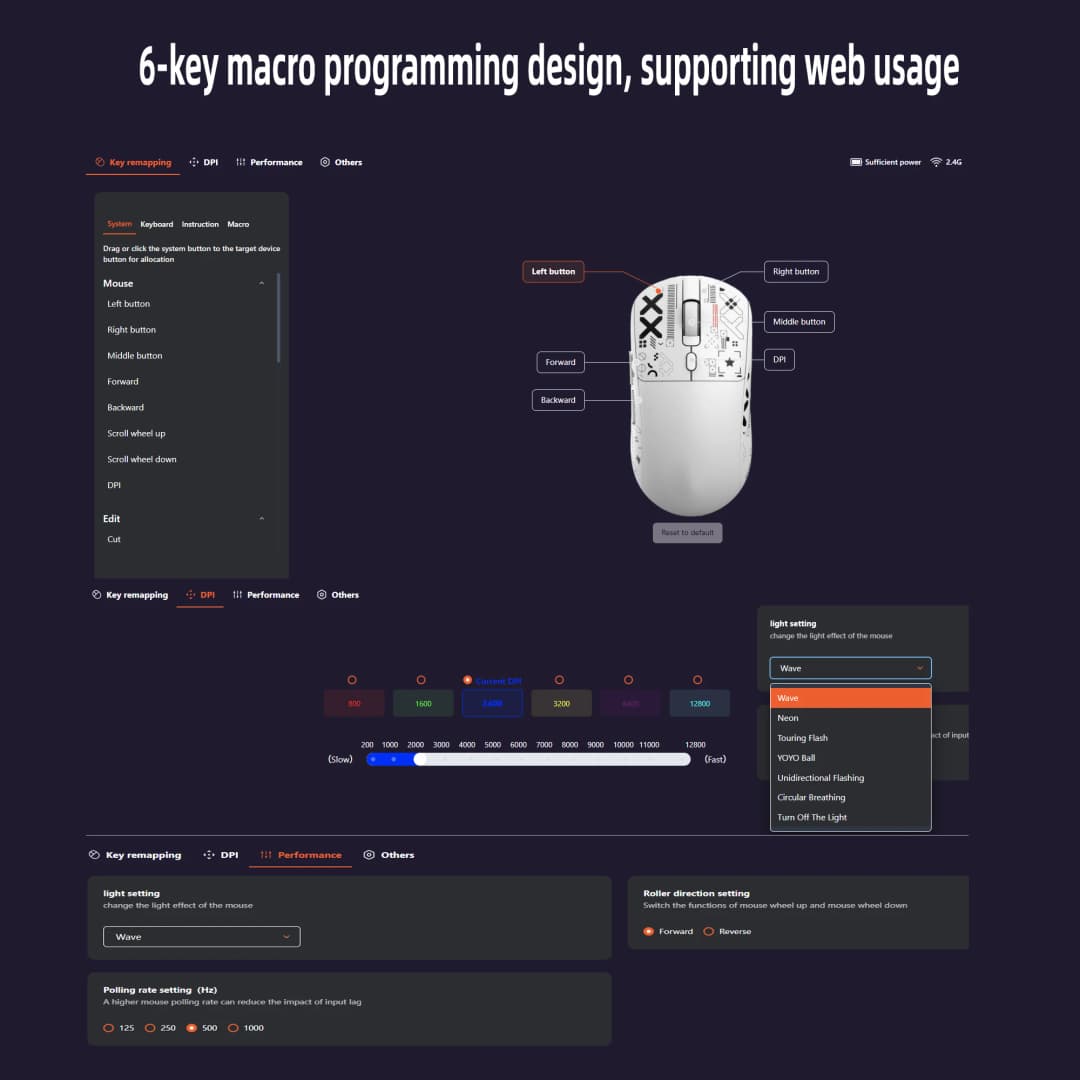 2026 New T90Pro RGB Backlit Wireless Gaming Mouse with Charging Base Triple Mode 1K Optical Ergonomic Mouse For Esports - 6