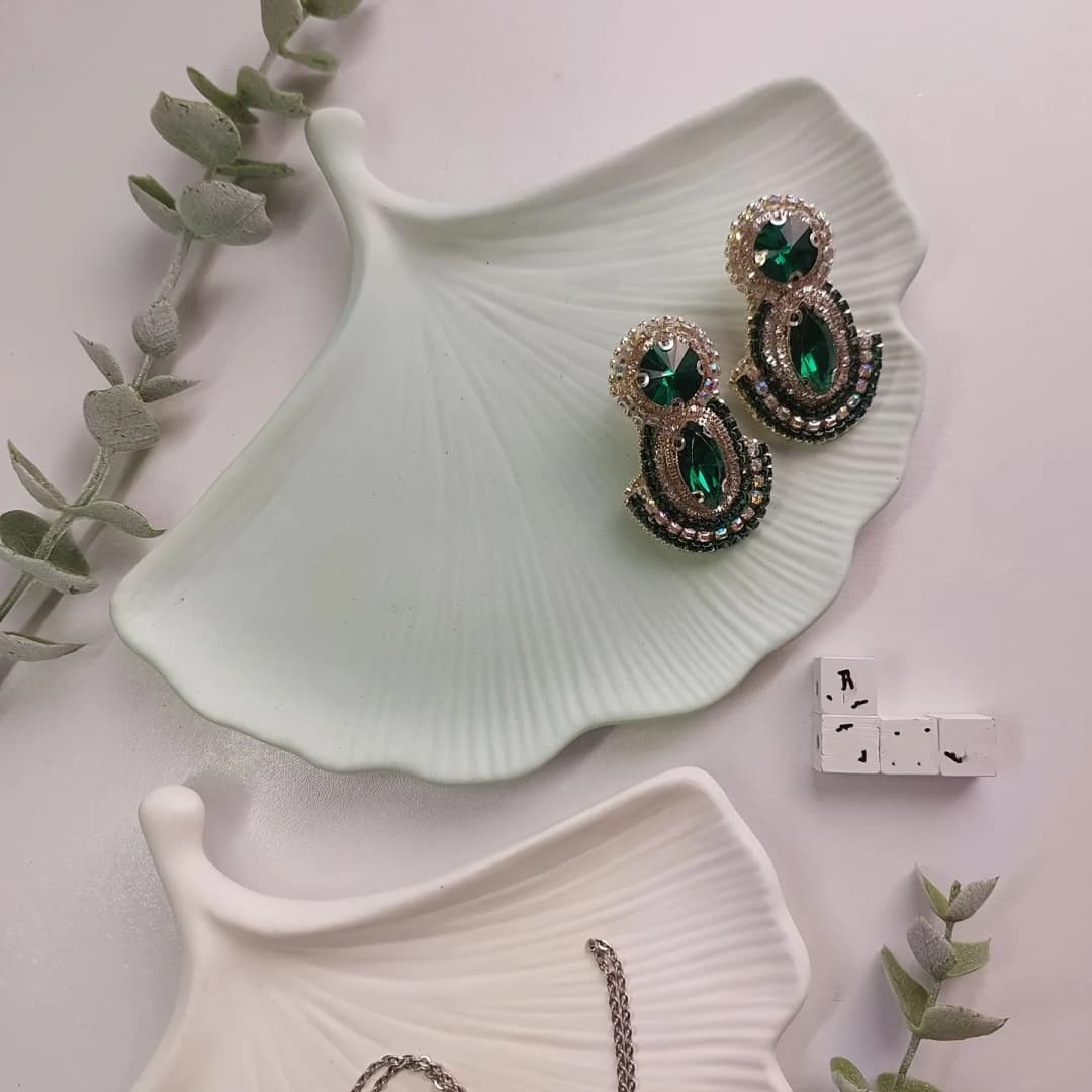 1pc Concrete Ginkgo Leaf Tray Silicone Mold Handmade Maple Leaves Shape Jewelry Storage Tray Dish Tray Molds - 4