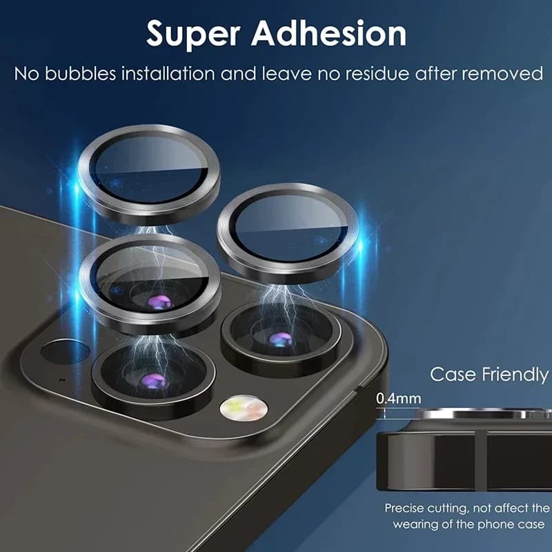 3 قطع واقي عدسة معدني من الزجاج لـ iPhone 15 13 12 11 14 Pro Max غطاء حماية عدسة الكاميرا الخلفية لـ iPhone 13 Mini 14 15 Plus - 3