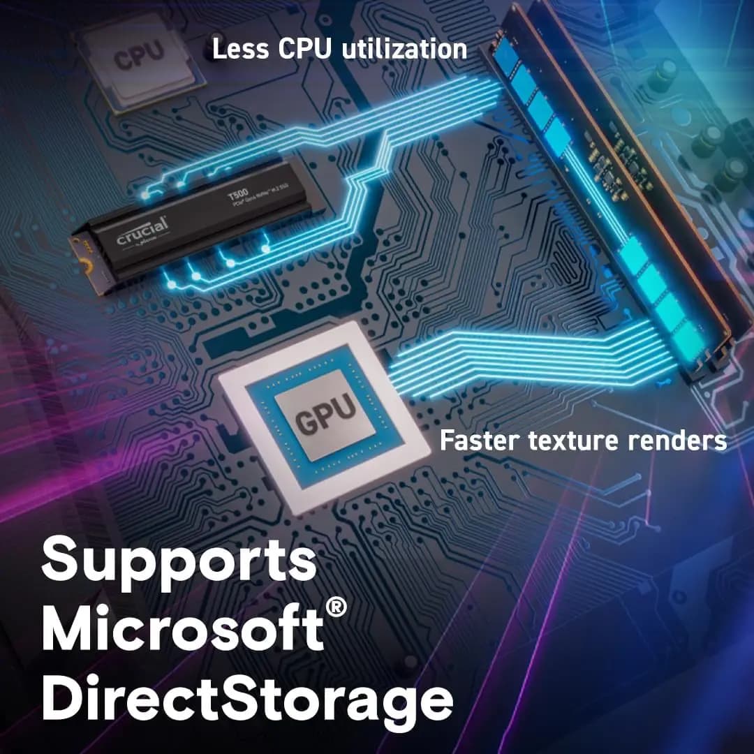 Crucial T500 500GB 1TB Gen4 NVMe M.2 Internal Gaming SSD, Up to 7300MB/s, Laptop & Desktop ,NEW  and Original(OEM Package) - 6