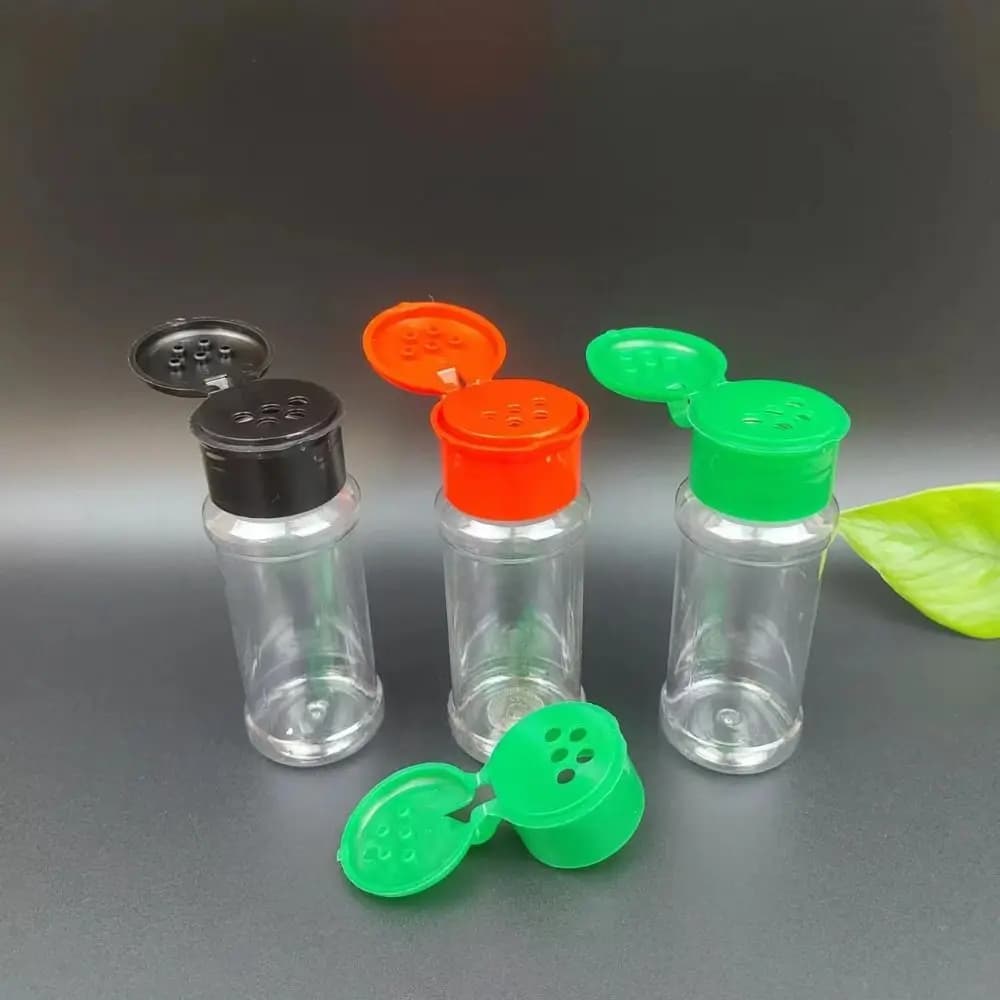 1Pcs 100ml Portable Condiment Bottle Universal Camping Plastic Seasoning   Jars For Spices Pepper Shakers Kitchen