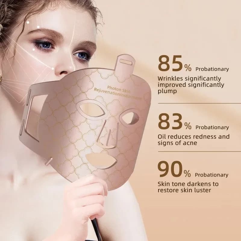 2025 New Photon Nir Light Skin Rejuvenation for Facial 850nm Led Red Infrared Led Face Mask Red Light Therapy Photon Mask IPX7 - 3